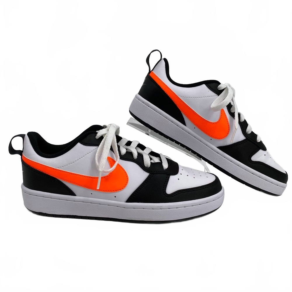 Nike Black White Orange Low 2 Borough Sneakers | Boys Size 6